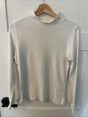 Vintage 90s High Sierra White Turtleneck Long Sleeved Shirt- Women’s Small